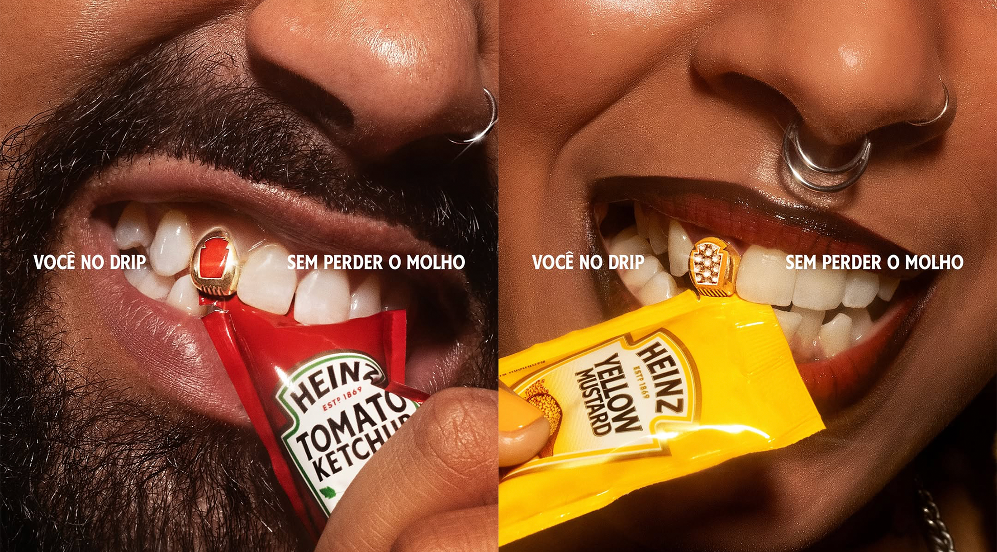 Heinz lança Grillz de hip hop para abrir sachês com estilo