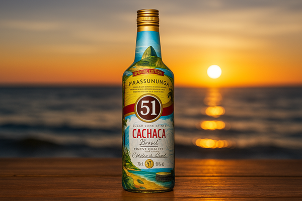 Cachaça 51 apresenta nova embalagem para exportação em 2025