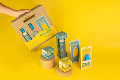 Design de um Kit de higiene sustentável para cães Pawstine Peachy Clean
