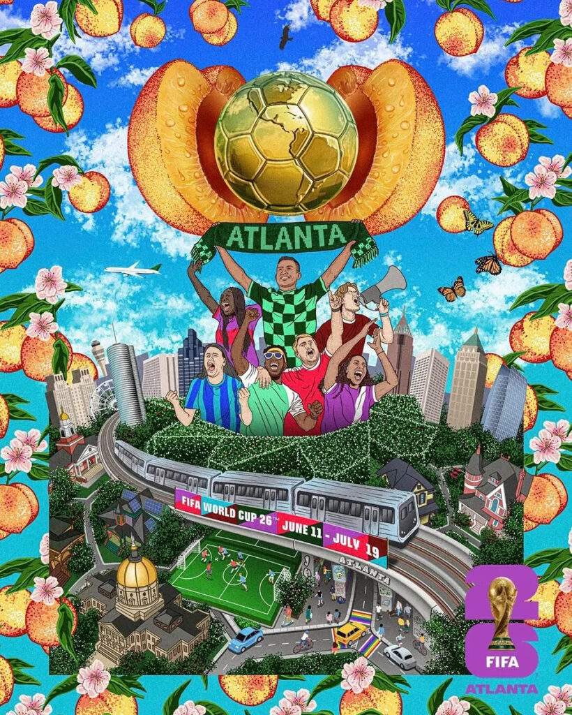 Pôster Copa do Mundo FIFA 2026 - Cidade de Atalanta - Foto: Divulgação / FIFA