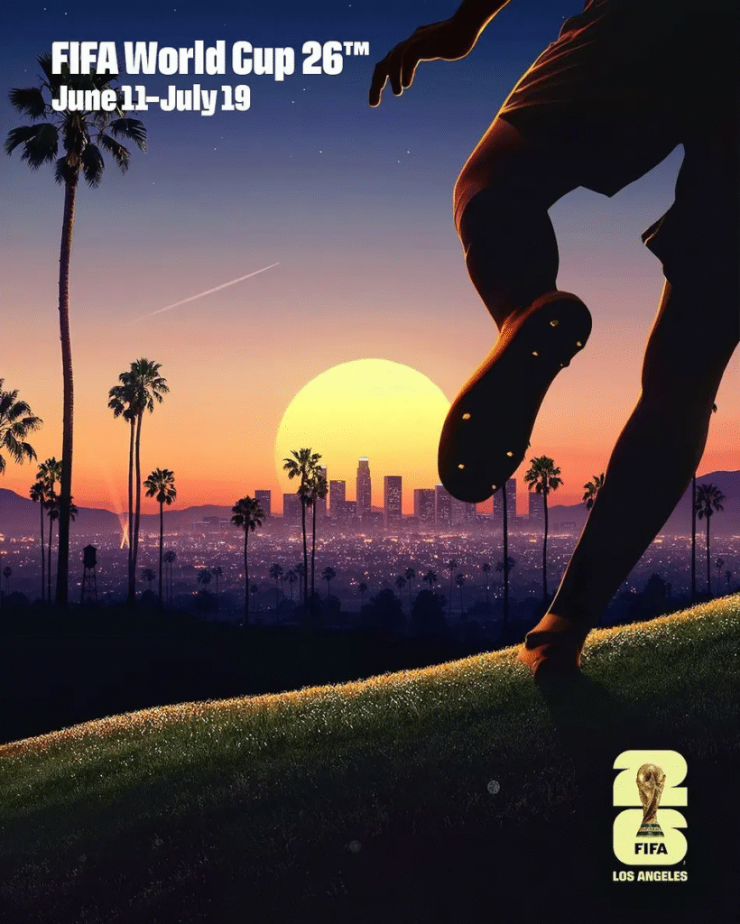 Pôster Copa do Mundo FIFA 2026 - Cidade de Los Angeles - Foto: Divulgação / FIFA