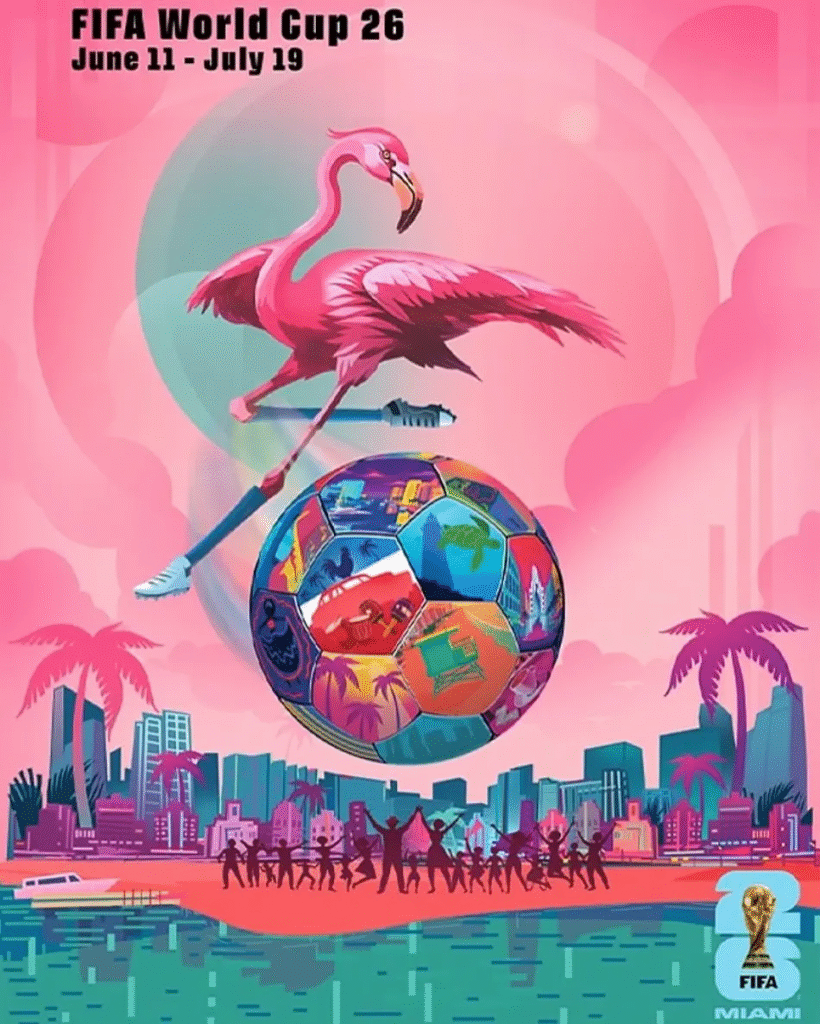 Pôster Copa do Mundo FIFA 2026 - Cidade de Miami - Foto: Divulgação / FIFA