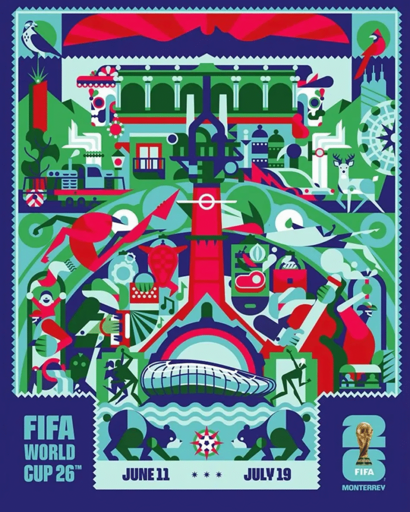 Pôster Copa do Mundo FIFA 2026 - Cidade de Monterrey