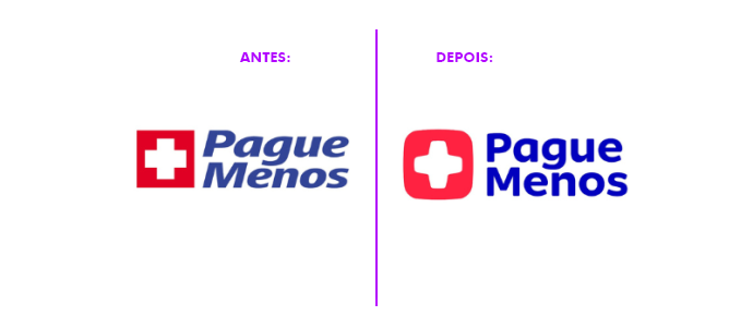 Nova assinatura visual da pague Menos