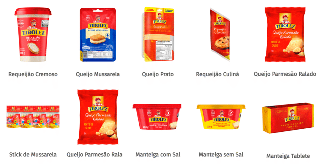 Linha de produtos da Tirolez