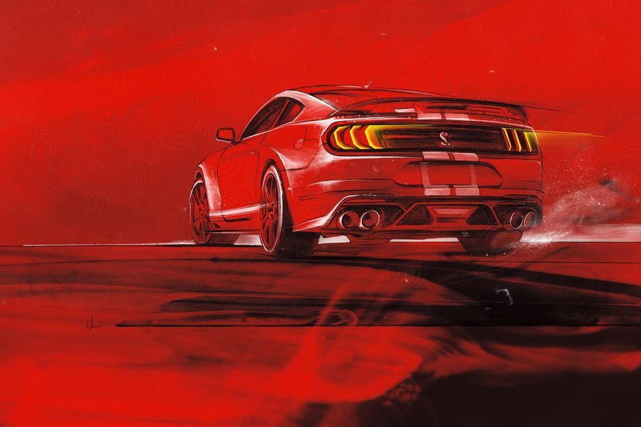 Mustang Dark Horse: o poder do legado ilustrado em design contemporâneo