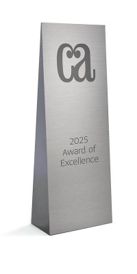 O troféu da Communication Arts Design Competition 2025 O troféu da Communication Arts Design Competition 2025